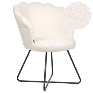 Beliani - LOVELOCK - Fauteuil - Wit - Bouclé