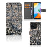 Xiaomi Redmi 10C | Telefoonhoesje | Met pasjeshouder | Krokodillenprint