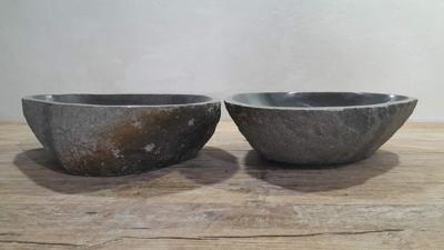Flussstein Waschschale Satz RL250327AB, 52x36x15 cm