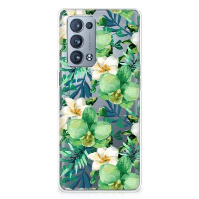 OPPO Reno 6 Pro Plus 5G | TPU Case | Orchidee Groen OPPO Reno 6 Pro Plus 5G | TPU Case | Orchidee Groen