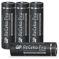 Setje van 4 x AA GP ReCyko Pro batterijen - 2000mAh - thumbnail