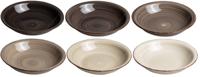 Cookinglife Diepe borden / Pastaborden Delice Grijs ø 21 cm - 6 stuks