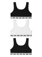 Dkny Kids bralette à logo imprimé (lot de trois) - Noir