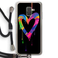 Melts My Heart: Samsung Galaxy A8 (2018) Transparant Hoesje met koord
