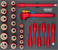 HAZET Dopsleutelset - geïsoleerd 163-544/26 - 1/2 inch (12,5 mm) vierkant hol - Buiten-zeskant-tractieprofiel, Binnen-zeskant-profiel - 26-delig - 10