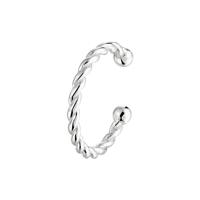 Gerhodineerde 925 Zilveren Gedraaide Ear Cuff - 13 mm (Per Stuk) Gerhodineerde 925 Zilveren Gedraaide Ear Cuff - 13 mm (Per Stuk)