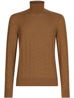 Dolce & Gabbana logo-embroidery knitted top - Marron