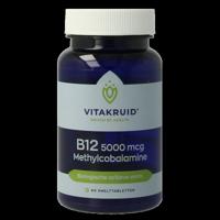 B12 5000 mcg Actief Methylcobalamine 60 Smelttabletten