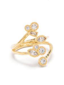 Maje rhinestone-embellished open ring - Or