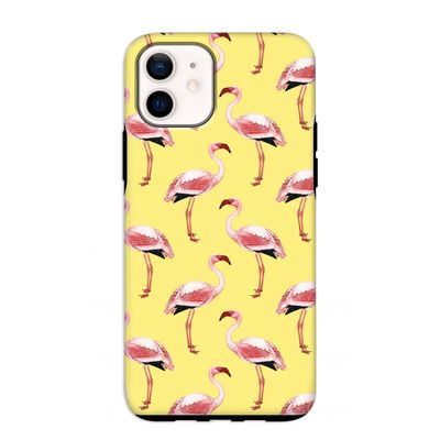 Flamingo's geel: iPhone 12 mini Tough Case