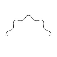 Paecock steunring halfrond geschulpt 54 cm - thumbnail