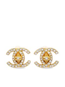 CHANEL Pre-Owned boucles d'oreilles clips à fermoir CC (1996)