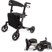 Parvum Brava Rollator - Driedubbel opvouwbaar en lichtgewicht (6,8kg) -Antracite