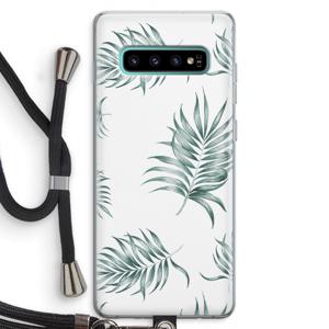 Simple leaves: Samsung Galaxy S10 Plus Transparant Hoesje met koord