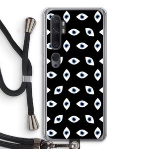 Eyes pattern: Xiaomi Mi Note 10 Transparant Hoesje met koord