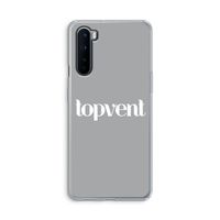 Topvent Grijs Wit: OnePlus Nord Transparant Hoesje