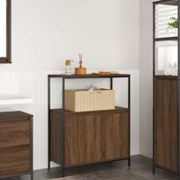 Badkamermeubel met planken 76,5x35x95 cm bruin eiken