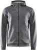 Craft 1910620 Core Soul Full Zip Hood Men - Dark Grey Melange - XS