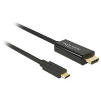 DeLOCK usb-c (male) > hdmi (male) (dp alt mode) kabel (zwart, 2 meter, 4k 30 hz)