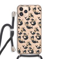 Zeemeermin: iPhone 11 Pro Max Transparant Hoesje met koord