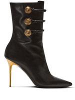 Balmain Alma button-detailed ankle boots - Noir