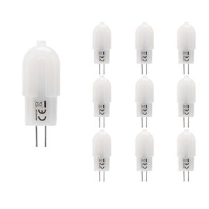 Set van 10 G4 LED lampen - 1.7 Watt - 160 Lumen - 3000K Warm wit licht - 12V Steeklamp - G4 LED Capsule