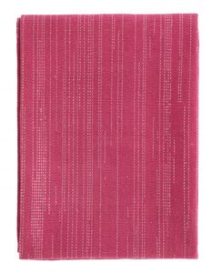 Amo La Casa tafelloper Silver Skates 45 x 140 cm katoen rood