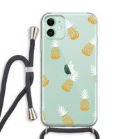 Ananasjes: iPhone 11 Transparant Hoesje met koord
