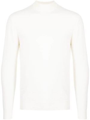 N.Peal pull en maille à col montant - Blanc