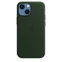 Apple origineel Leather MagSafe Case iPhone 13 Mini Sequoia Green - MM0J3ZM/A - thumbnail