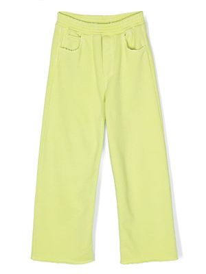 MM6 Maison Margiela Kids pantalon en coton à coupe droite - Vert