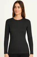 Thermo Rib dames shirt Lange mouw - Warm thermisch ondershirt met ronde hals