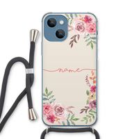 Rozen: iPhone 13 Transparant Hoesje met koord