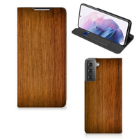 Samsung Galaxy S21 Plus Book Wallet Case Donker Hout