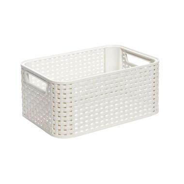 Curver opbergmand Rattan - off-white - 28,5x19x13 cm - Leen Bakker
