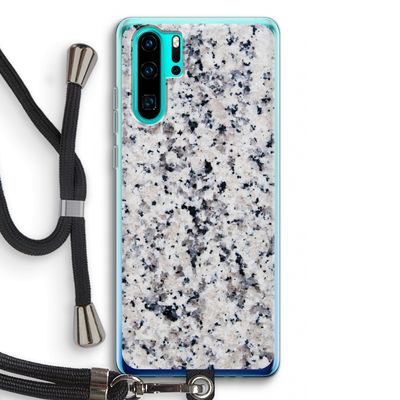 Gespikkelde marmer: Huawei P30 Pro Transparant Hoesje met koord