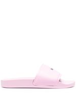 MSGM claquettes à logo imprimé - Rose
