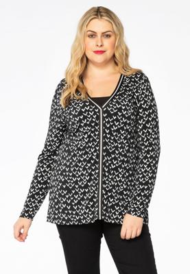 Yoek Shirt relax VENCE | Zwart | Maat 38/40