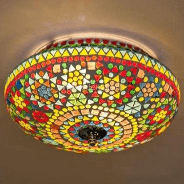 Plafondlamp oosterse mozaïek plafonniere 2x E27 fitting 25 cm