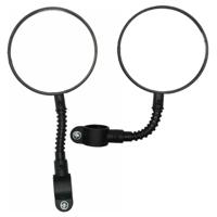 Benson Fietsspiegel - 2x - D8 cm - flexibel - met reflector - zwart - rond