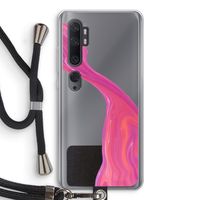 Paarse stroom: Xiaomi Mi Note 10 Pro Transparant Hoesje met koord