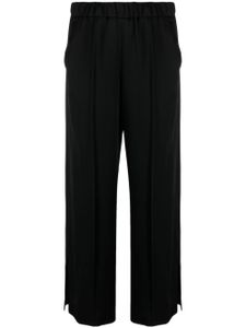 Jil Sander pantalon ample à taille élastiquée - Noir