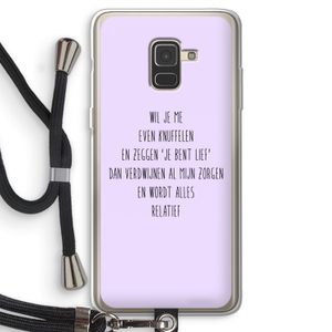 Relatief: Samsung Galaxy A8 (2018) Transparant Hoesje met koord