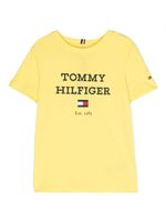Tommy Hilfiger Junior T-shirt met logoprint - Geel - thumbnail