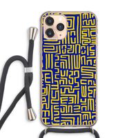 Majorelle Blue Print: iPhone 11 Pro Max Transparant Hoesje met koord