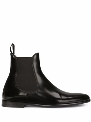 Dolce & Gabbana bottines Chelsea en cuir - Noir