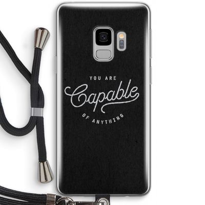 Capable: Samsung Galaxy S9 Transparant Hoesje met koord