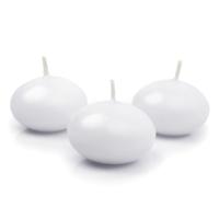 Partydeco Drijfkaarsen - 30x stuks - wit - parafine - 5 cm - woondecoratie kaarsen