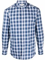 Brunello Cucinelli chemise à carreaux - Bleu