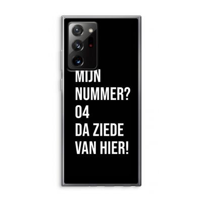 Da ziede van hier - Zwart: Samsung Galaxy Note 20 Ultra / Note 20 Ultra 5G Transparant Hoesje